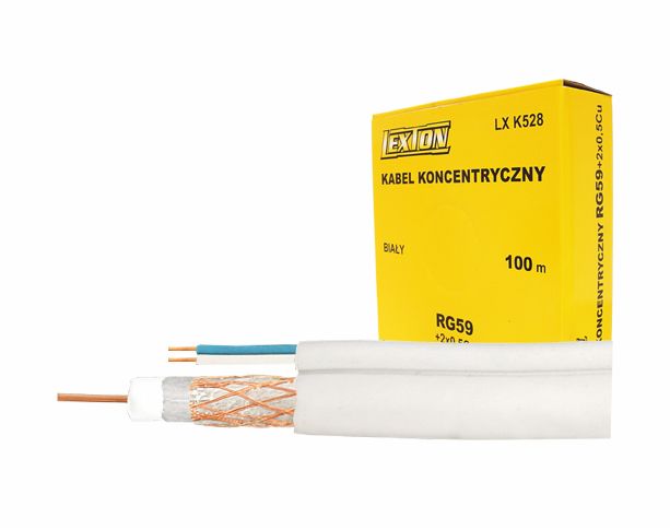 Cablu coaxial RG59+2x0.50mm2 camere Cu