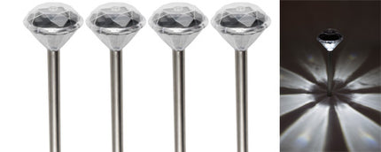Set 4 lampi solare cristal