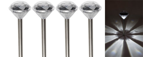 Set 4 lampi solare cristal