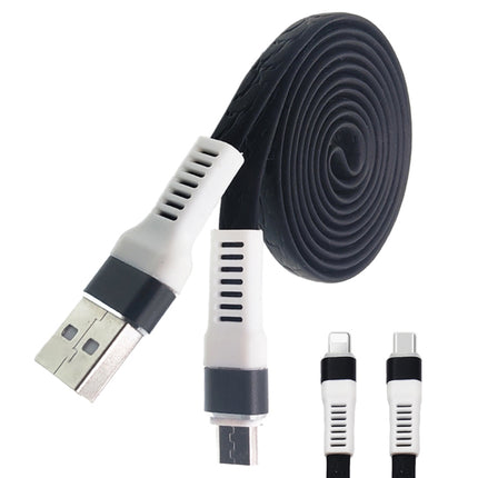 Cablu Iphone imitatie piele negru