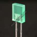 Led 2x5mm dreptunghiular verde