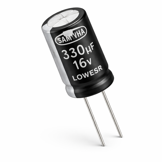 Condensator electrolitic 330uF 16V SAMWHA Low ESR radial
