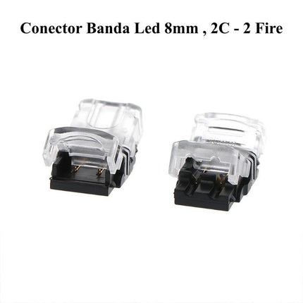 Conector banda led 2 pini - 8mm IP65