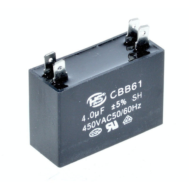 Condensator dreptunghiular pornire motor 4C 450V - Componente electronice