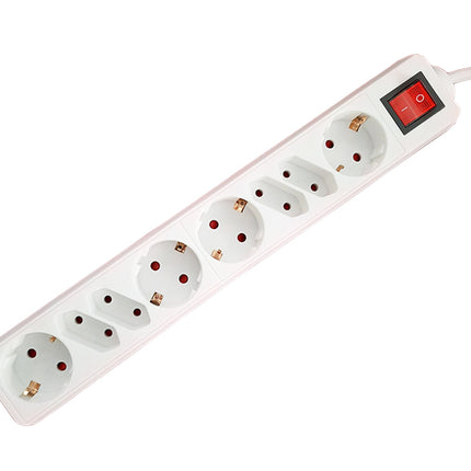 Prelungitor 4schuko+4euro 10m cu intr Alien