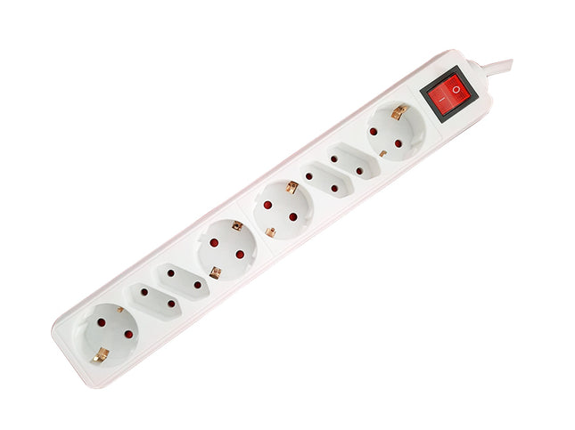 Prelungitor 4schuko+4euro 1.5m cu intr Alien
