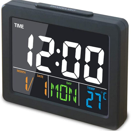 Ceas electronic LCD negru pentru instalatii