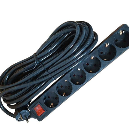 Prelungitor 6cai 10m 3x1.5mm2 cu intr negru Alien