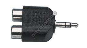 Adaptor jack 3,5mm la 2 RCA mama