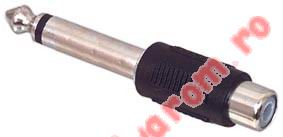 Adaptor RCA mama la jack 6,3mm tata