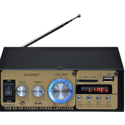 Amplificator camera 2x15W SD/USB/BT AK-699BT