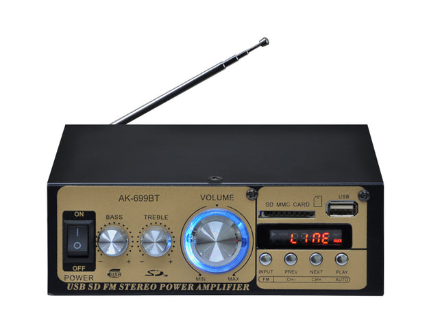 Amplificator camera 2x15W SD/USB/BT AK-699BT