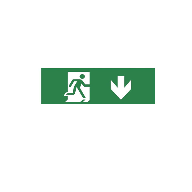AUTOCOLANT LAMPA EXIT SAGEATA JOS