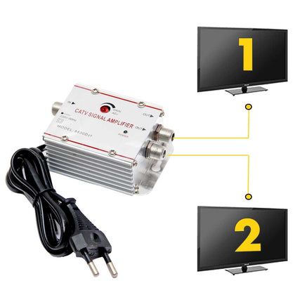 Amplificator semnal TV cablu 3 iesiri