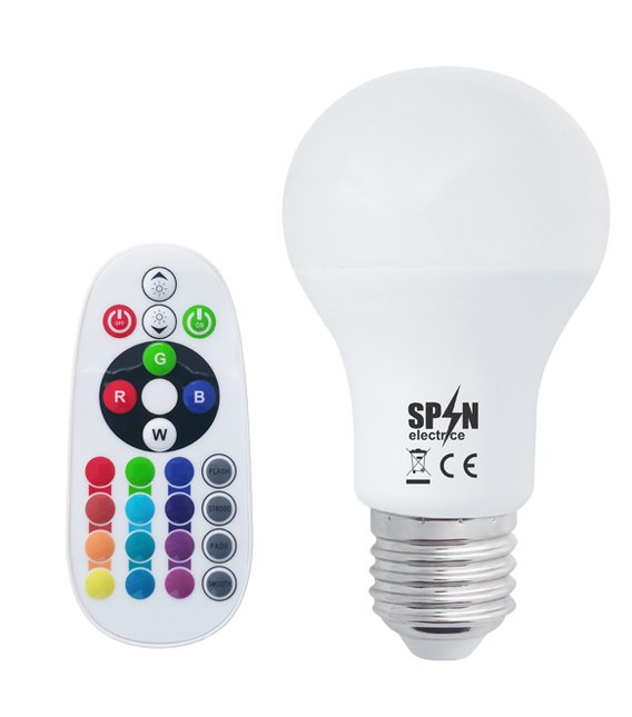 Bec Led E27, 8W=70W, Rgb+6400K, lumina rece, 850Lm  + Smart Kit Telecomanda