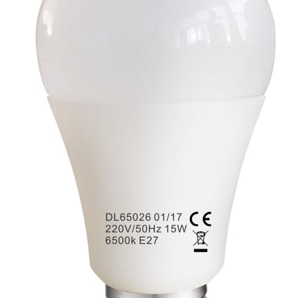 Bec Led E27, model glob A60, 15W=120W, 2700K, lumina calda, ore functionare 15.000