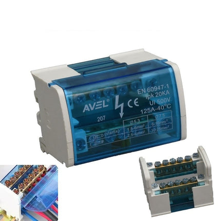 Bloc distributie profesional 125A/500V-207 (1.5-25mm)