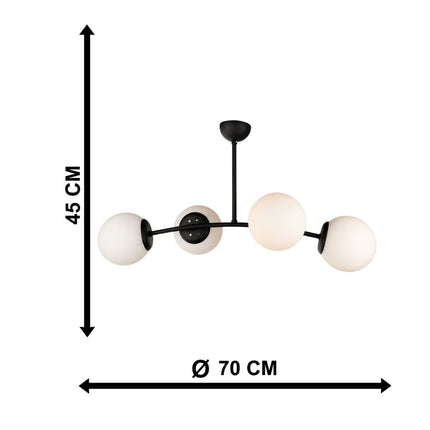 CANDELABRU MARLA NEGRU 4XE27 60W