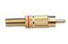 Mufa RCA metal auriu rosu