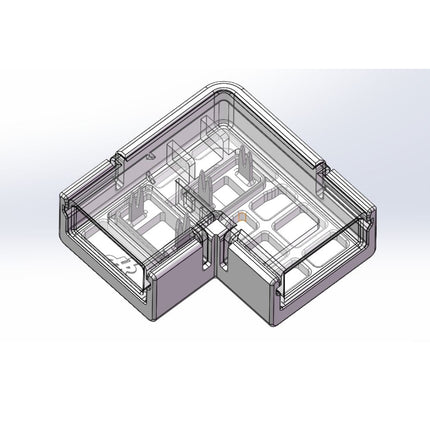 CONECTOR PRELUNGIRE "L" PCB 8mm PT BANDA LED COB IP67 12V/24V