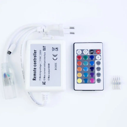 CONTROLER IR NEON FLEX RGB PT 8X16MM 230V 720W 12mm
