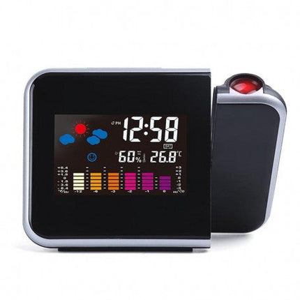 Ceas camera proiectie negru, alb