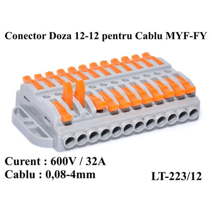 Conector Rapid 12-12 contacte pentru conectare
