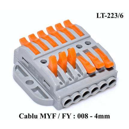 Conector Rapid 6-6 contacte pentru conectare