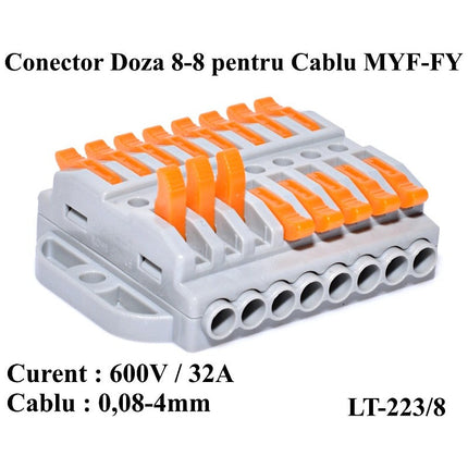 Conector Rapid 8-8 contacte pentru conectare