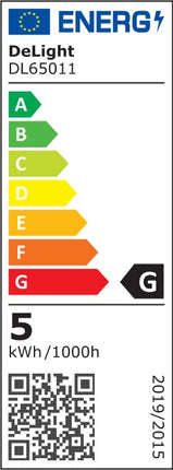 Bec Led E27, model glob A60, 5W=45W, 2700K, lumina calda, A60, ore functionare 15.000