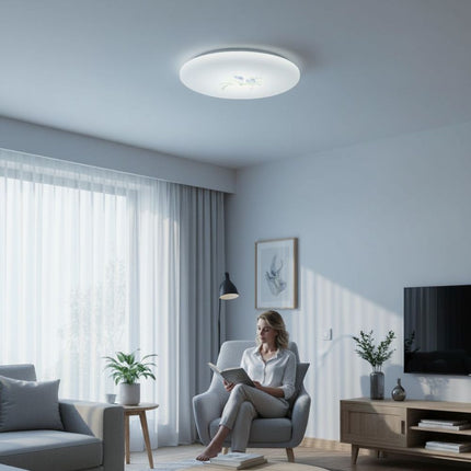 Plafoniera LED Flower  fi300 18W=120W, 6500K, lumina rece