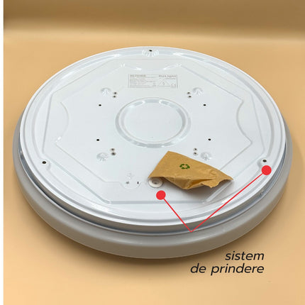 Plafoniera  Led Slim Milky 18W=160W, Ø325 mm, 6500K, lumina rece