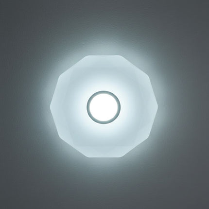 Plafoniera LED diamant cu inel decorativ, Ø400, 24W, 1680Lm, 6500k