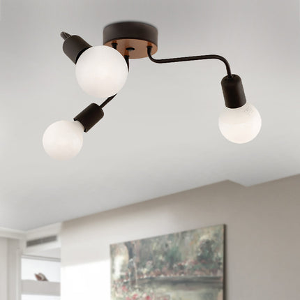 LUSTRA AHTAPOT NEGRU 3XE27 60W