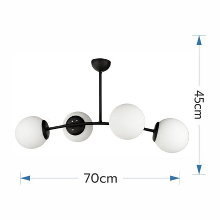 CANDELABRU MARLA NEGRU 4XE27 60W