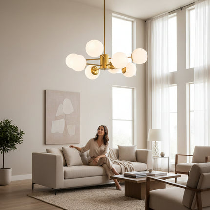 LUSTRA 8 BRATE COSMO GOLD 8xE27 800x680MM IP20