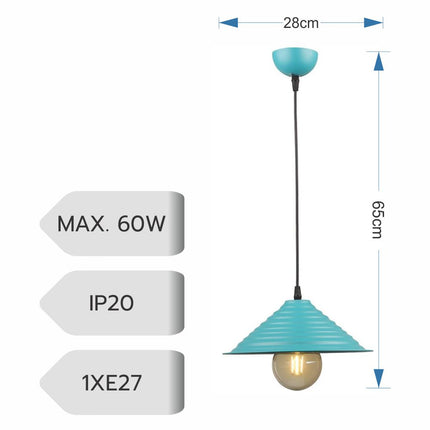 CANDELABRU ALASKA TURQUOİSE 1XE27 60W
