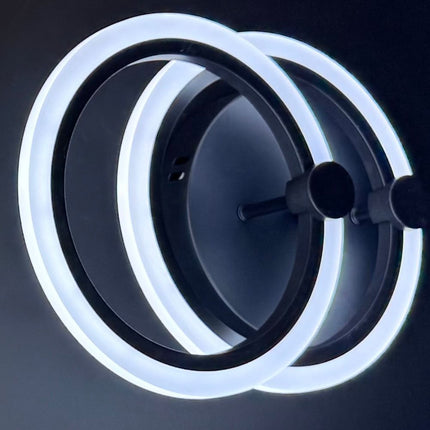 LUSTRA LED CERCURI 35W CU 2 BRATE 3 CULORI+IR 400mm x 100mm