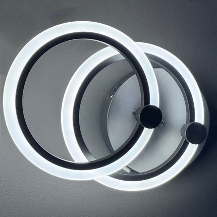 LUSTRA LED CERCURI 35W CU 2 BRATE 3 CULORI+IR 400mm x 100mm