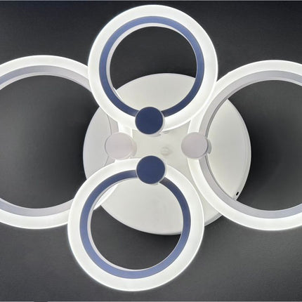 LUSTRA LED CERCURI 56W CU 4 BRATE 3 CULORI+IR 580mm x 90mm