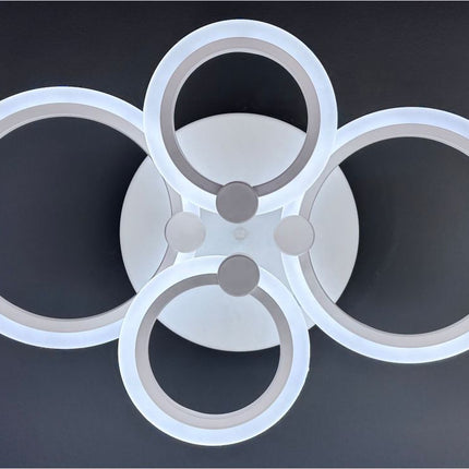 LUSTRA LED CERCURI 56W CU 4 BRATE 3 CULORI+IR 580mm x 90mm