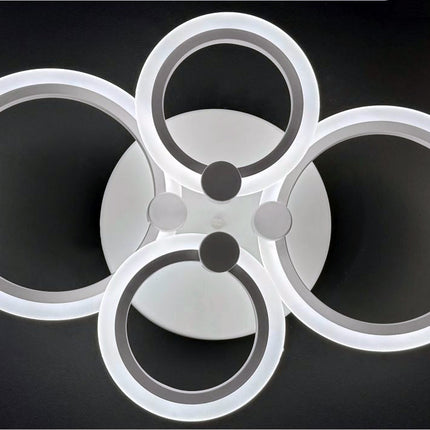 LUSTRA LED CERCURI 56W CU 4 BRATE 3 CULORI+IR 580mm x 90mm
