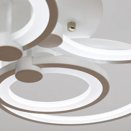 LUSTRA LED CERCURI 100W CU 6 BRATE 3 CULORI+IR 830mm x 140mm