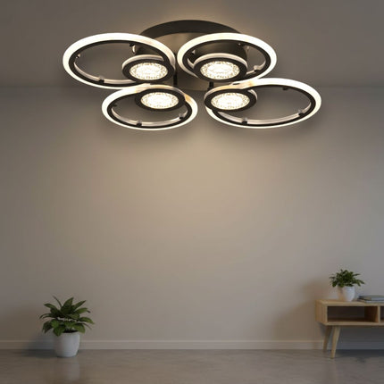 LUSTRA LED JUNO 96W CU 8 BRATE 3 CULORI+IR