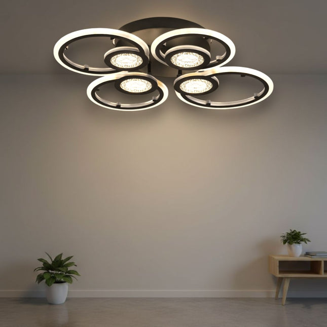 LUSTRA LED JUNO 96W CU 8 BRATE 3 CULORI+IR