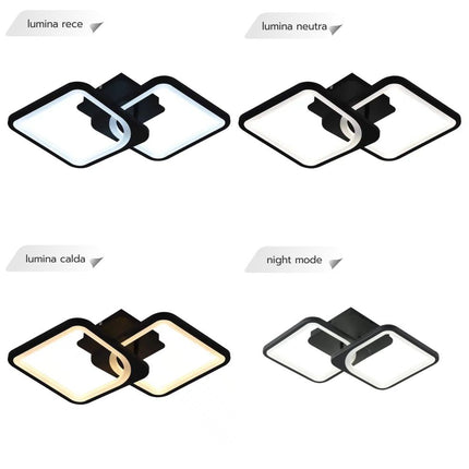 LUSTRA LED PATRATE 50W CU 2 BRATE 3 CULORI+IR 550mm x 115mm