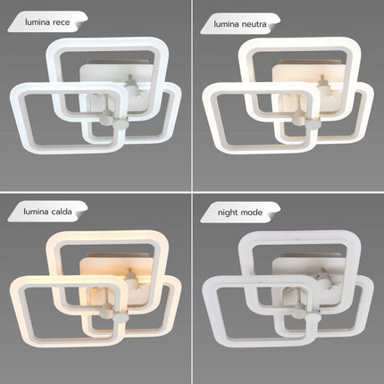 LUSTRA LED LIVING 80W CU 3 BRATE 3 CULORI+IR  580x150mm