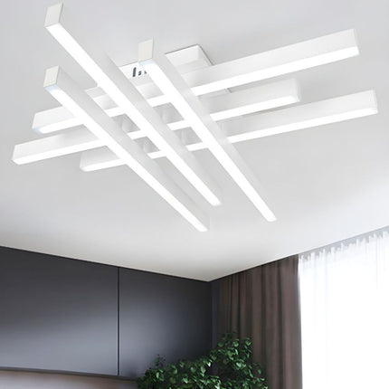 LUSTRA LED AXIS ALB 6 BRATE 90W 8100LM 800*800*100MM