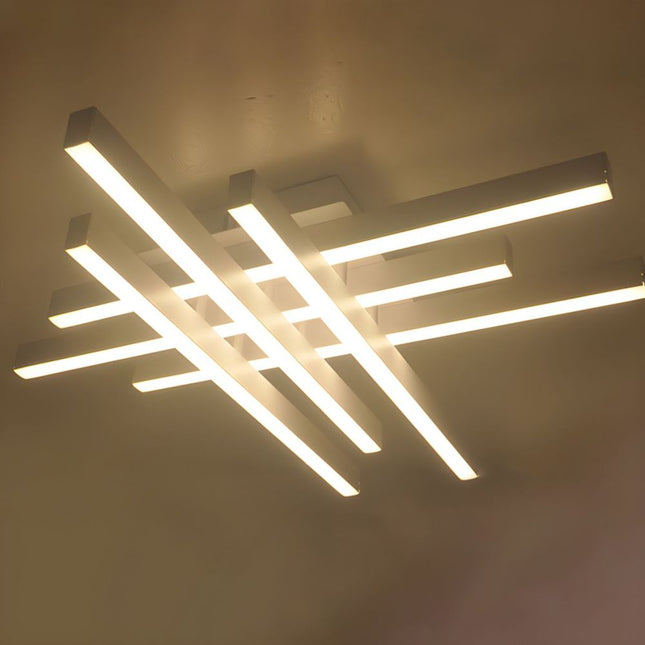 LUSTRA LED AXIS ALB 6 BRATE 90W 8100LM 800*800*100MM