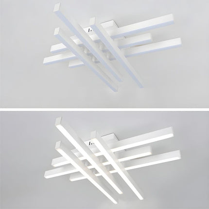 LUSTRA LED AXIS ALB 6 BRATE 90W 8100LM 800*800*100MM